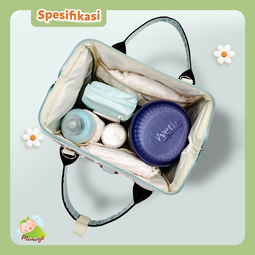 MOMOGII Diaper Bag Ransel Perlengkapan Bayi Model 3in1 Style