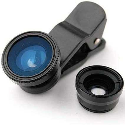 Lensa Kamera HP Smartphone 3 in 1 Fish Eye Macro Wide 0.67X Lensa Fish Eye Perlengkapan Smartphone Berkualitas