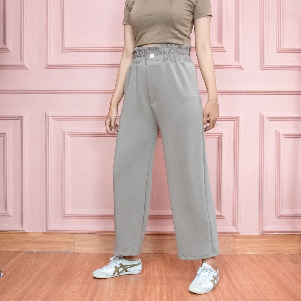 CELANA KULOT KANCING SCUBA PREMIUM KEKINIAN SCUBA LOOSE PANTS VARIASI KANCING/KULOT SCUBA HIGHWAIST JUMBO