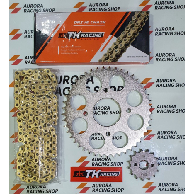 {Sparepart} Gear Set TK 428 Suzuki GSX R 150 / S 150  Rantai TK 428 HS Gold - 15 41 Murah