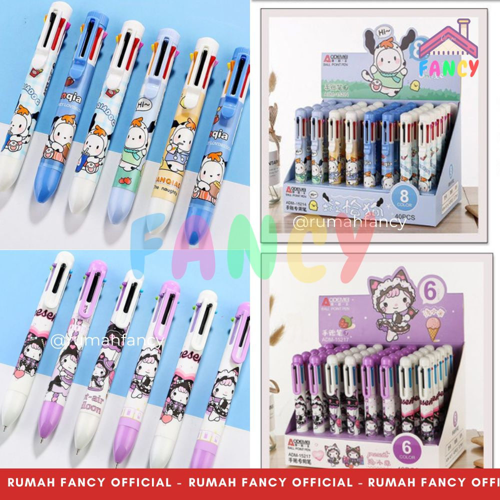

[1PCS] Bolpen/ Pulpen/ Pena/ Ball Pen Cetek Cetekan 4 WARNA KURO Melodi Cinamon / 6 warna fancy 15217/ 8 warna fancy 15214 Motif Lucu SNR Melodi Bubu Bear Panda