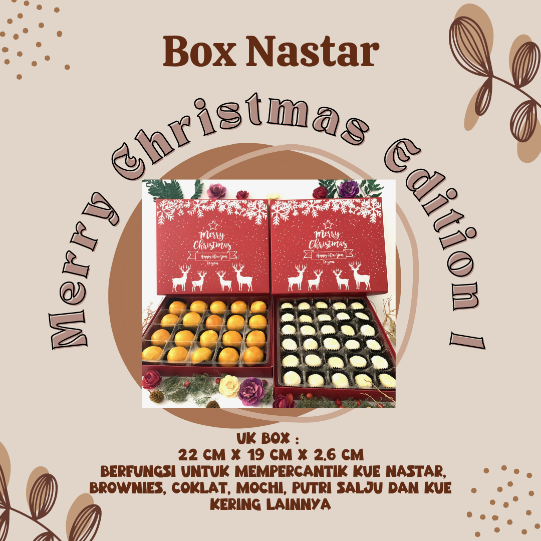 

(10SET) BOX PACKAGING EDISI MERRY CHRISTMAS 20 / 30 HOLES BOX HAMPERS KOTAK HADIAH BOX HADIAH PACKAGING KUE BOX KUE KERING TEMPAT PENYIMPANAN KUE HAMPERS NATAL HADIAH NATAL