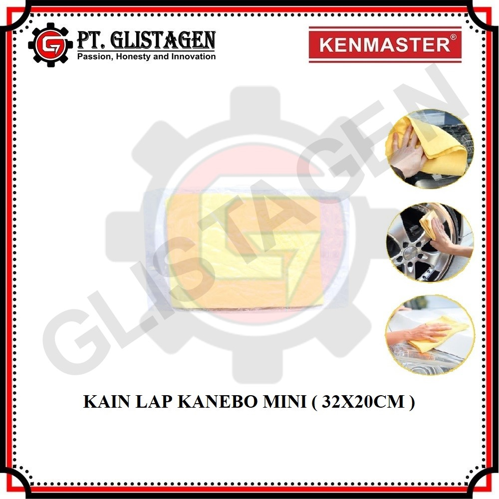 Kain Lap Kanebo Mini Plas Chamois Motor Segi 8 KENMASTER 32x20