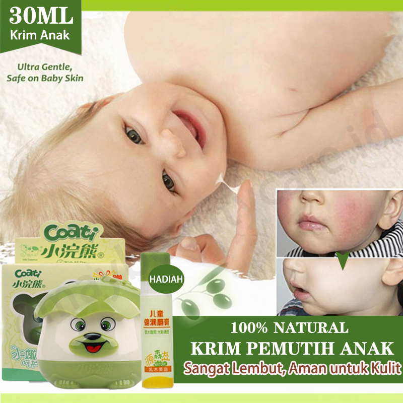 Krim Anak Pemutih Cream Mencerahkan Wajah Kusam 100% Original Lightening Cream Anak Untuk Memutihkan