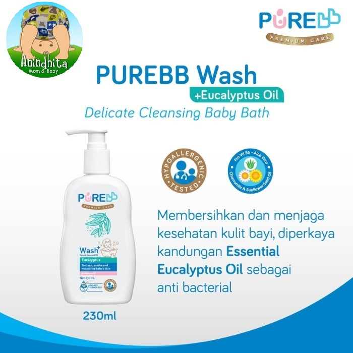 PURE BB Wash Sabun Bayi Pure Baby Head To Toe Bath Soap