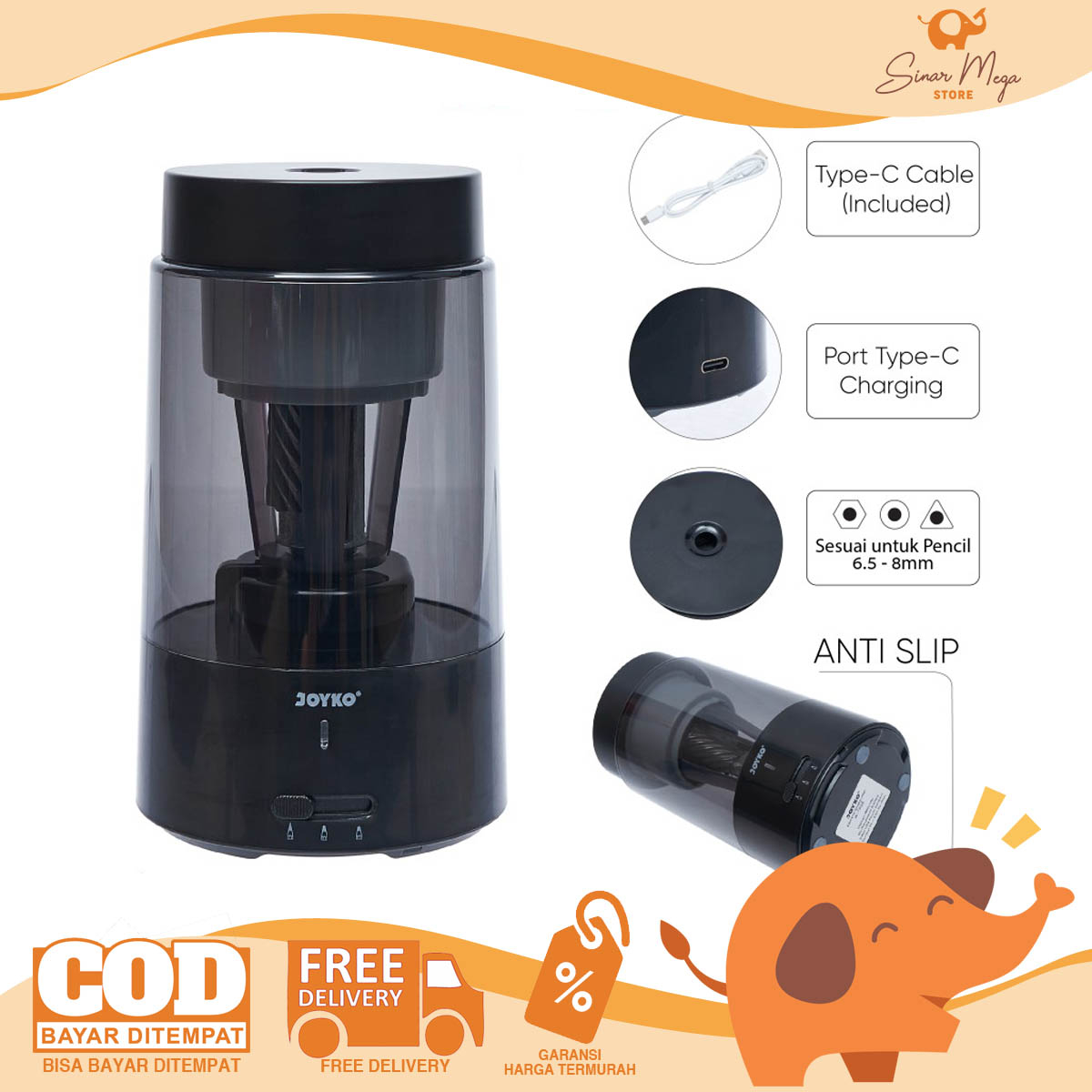 

Joyko Serutan Elektrik A-170E / Electric Sharpener