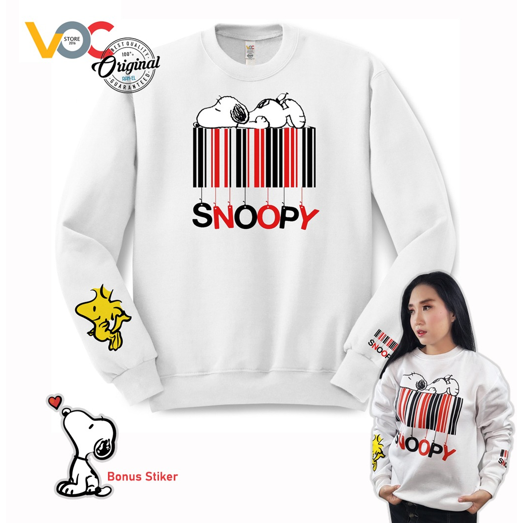 SWEATER CREWNECK HOODIE OVERSIZE STITCH/ TOY STORY/ SNOOPY TERBARU  atasan oversized jaket wanita