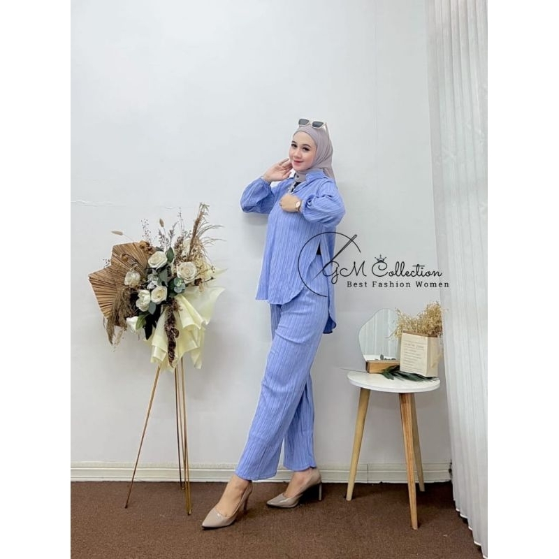 LIVIA SET / ONESET BABY CRUSH WANITA/ ONESET LENGAN PANJANG/ ONESET KOREAN STYLE