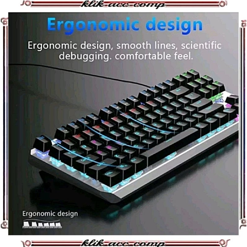 0Keyboard Gaming Mechanical AULA F-2067 TKL - K-RGD Blue Switch-New RGB (aula original