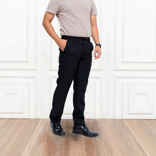 Celana Formal Pria Panjang Slimfit Bahan Dasar Semi Wol Vocxy