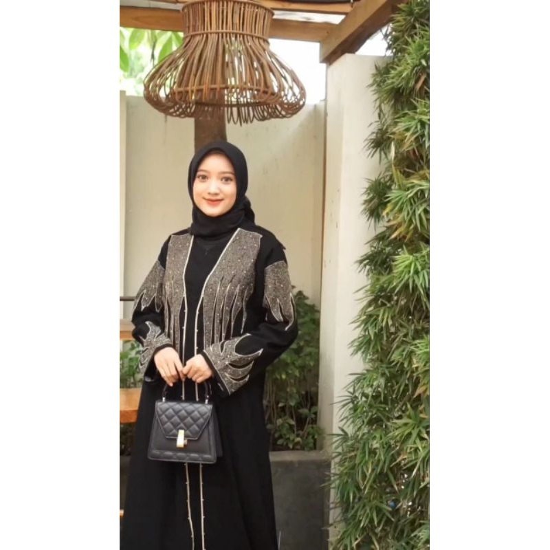 ABAYA HUNNA BAHAN JETBLACK PREMIUM
