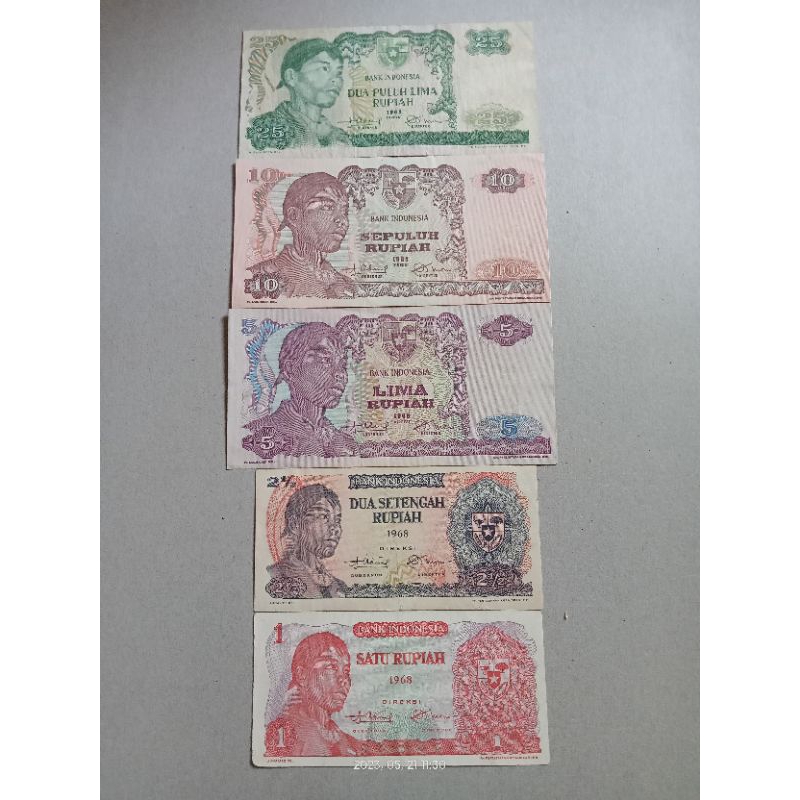 seri Sudirman 1-25 rupiah 1968