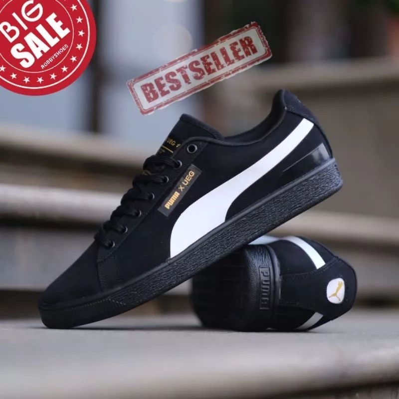 SEPATU PM X UEG BLACK WHITE ORIGINAL OEM SNEAKERS PRIA