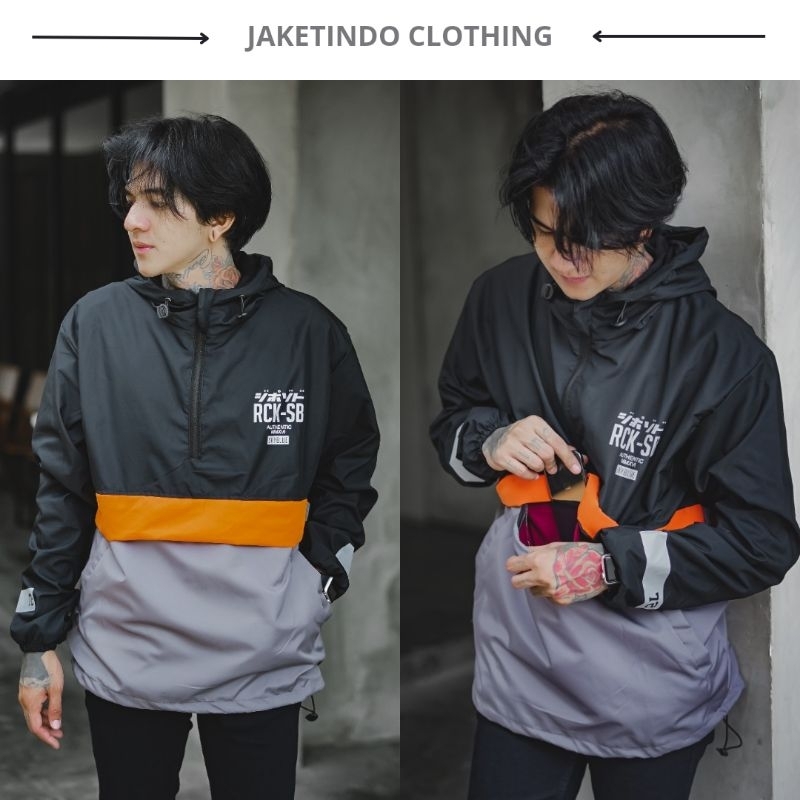 Jaket Pria Cagoule 3D Warna Salvio Hexia