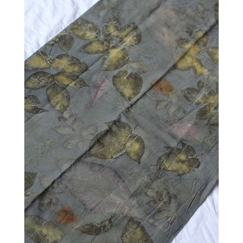 ECOPRINT BATIK PREMIUM (KAIN BATIK) BIRU LEMBUT