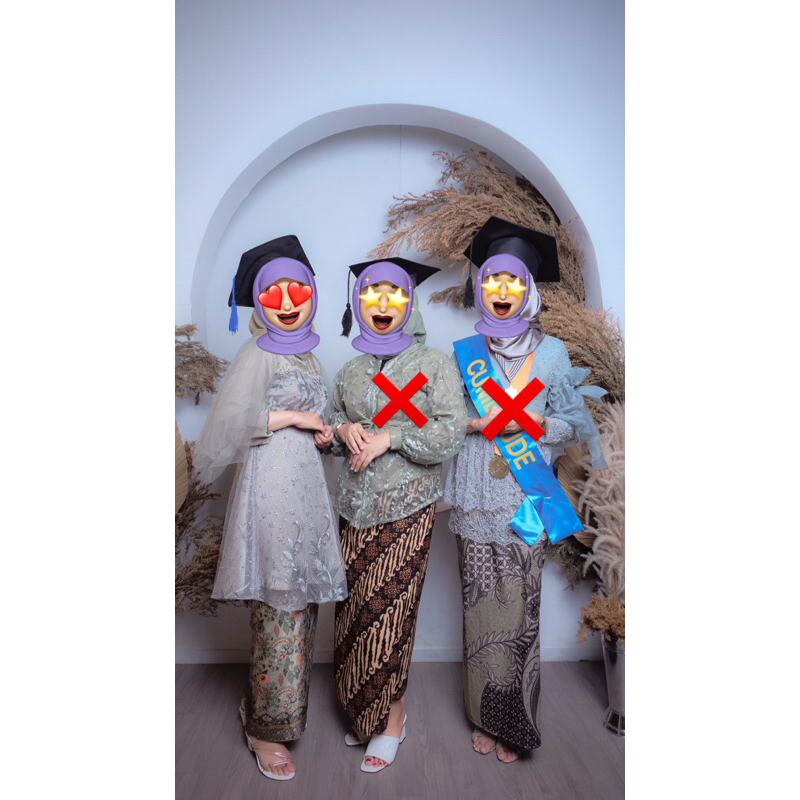 kebaya modern / kebaya wisuda tunangan sage green preloved / kebaya preloved