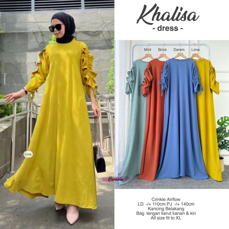 KHALISA MAXY / GAMIS MAXY WANITA / ORI BY HANANIA