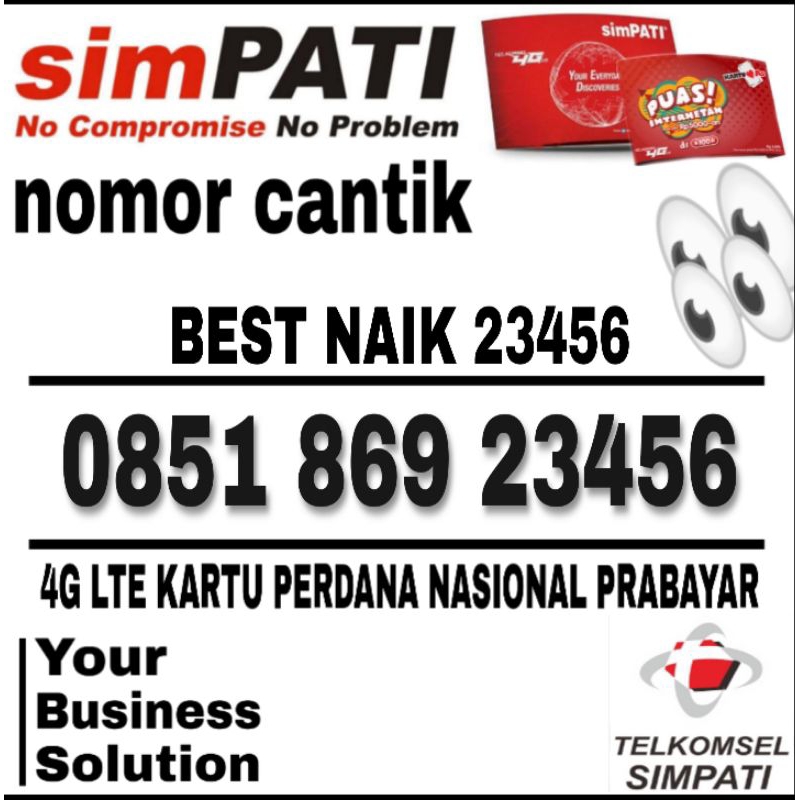 nomor cantik simpati 4G LTE seri kumpulan nomor cantik super