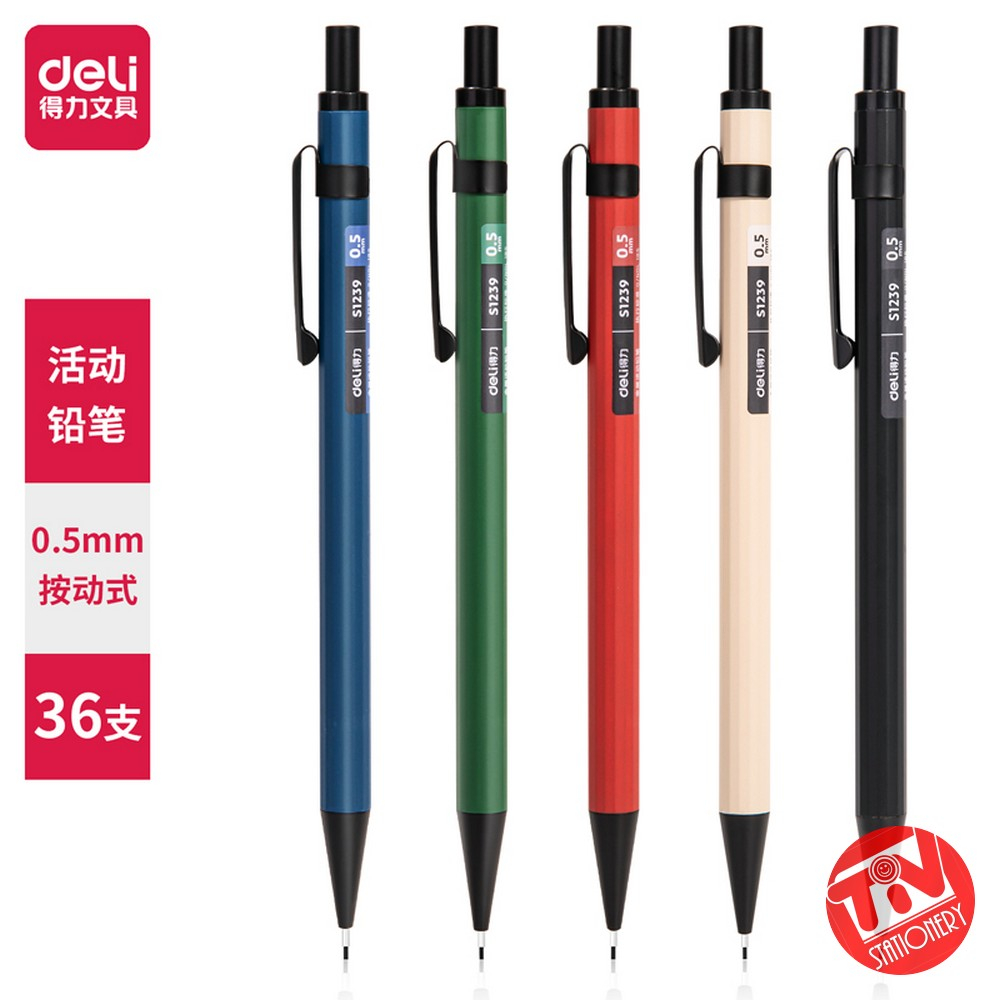 

Pensil Cetek Metal Deli Mechanical Pencil Doff Elegan 0.5 mm
