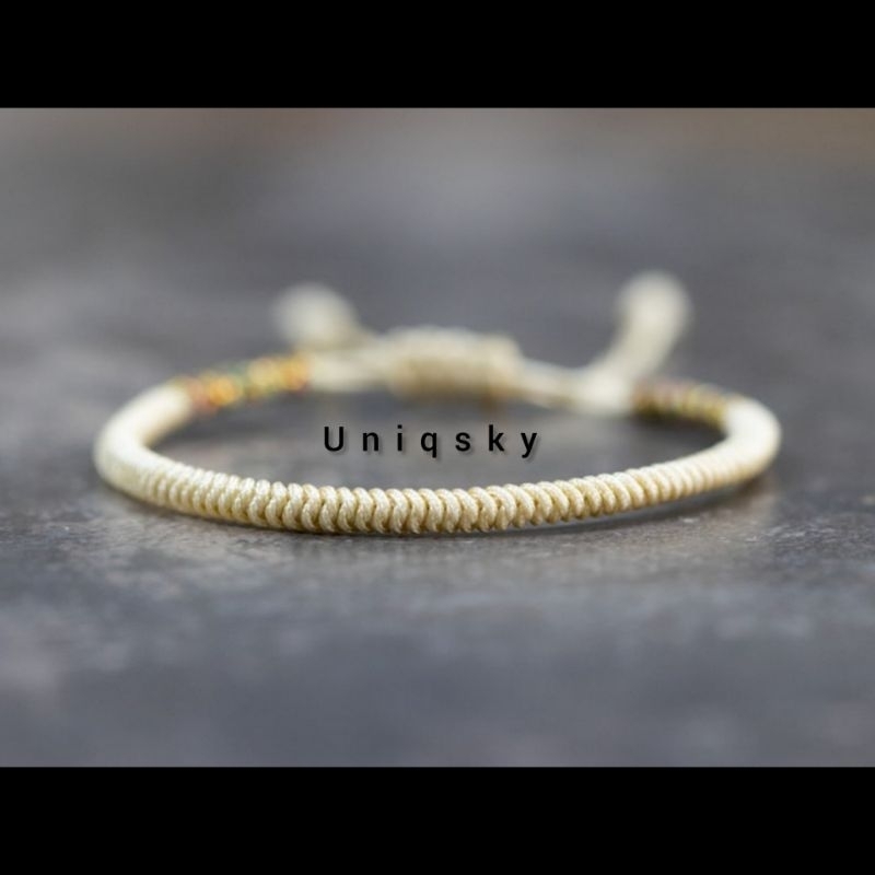 Gelang tali tibet gelang original tibetan cream gelang tali keberuntungan