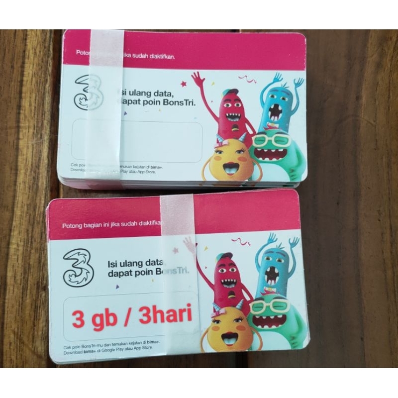 VOUCHER TRI HAPPY 3GB / 3 hari