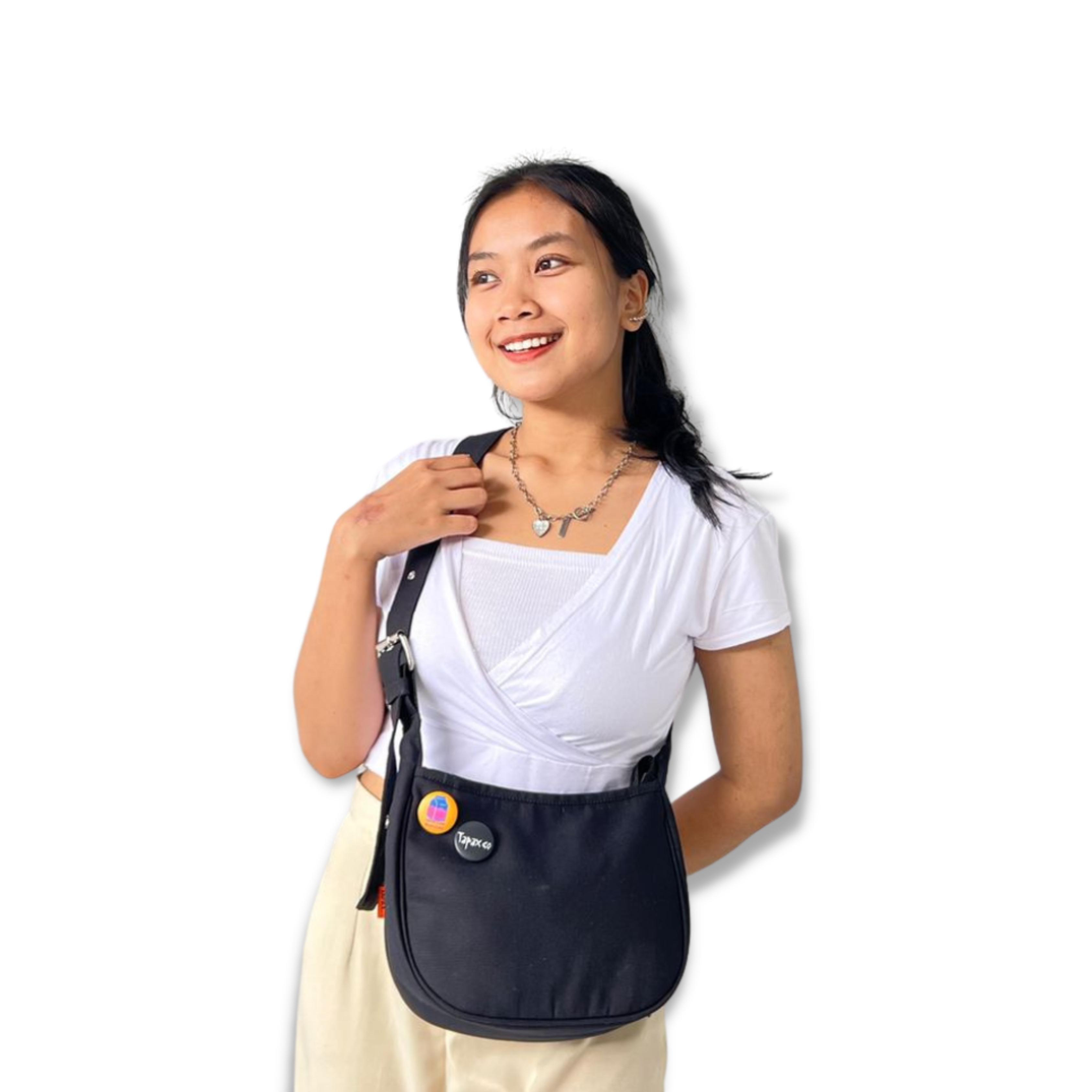 Soulder Bag/Tas Slingbag Selempang Cannvas Yumi Korean Style Zetshop