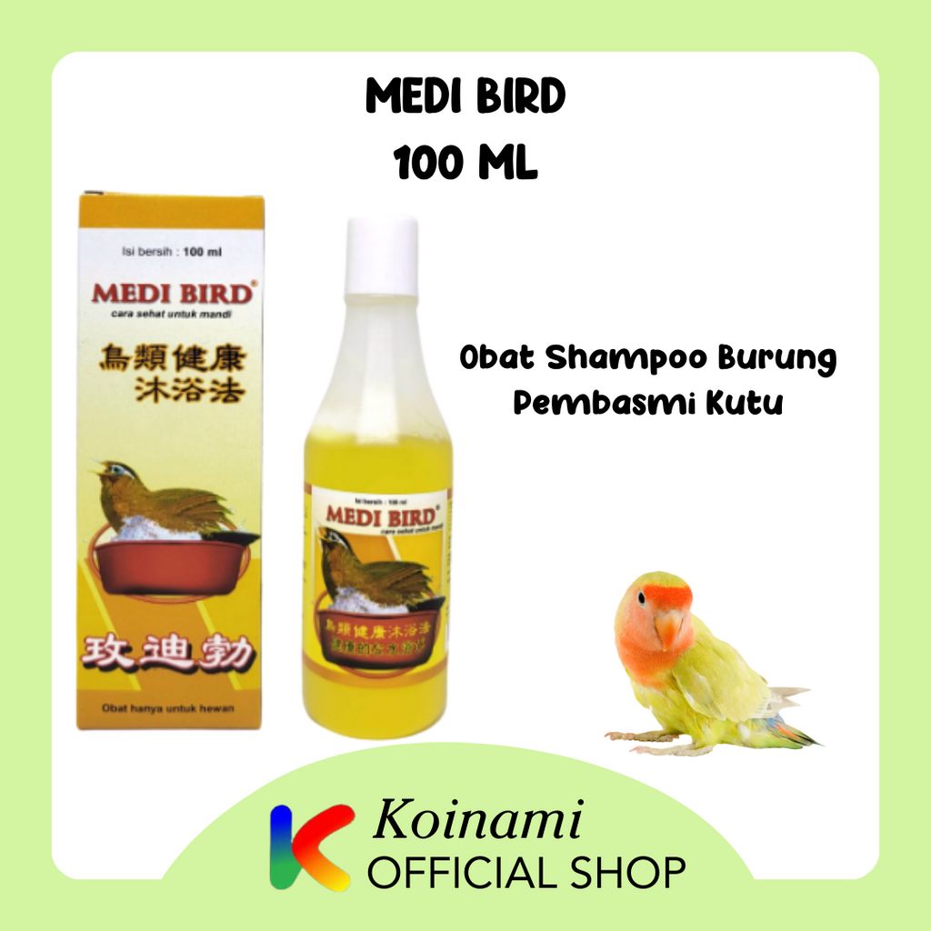 MEDI BIRD 100 ML OBAT SHAMPO BURUNG PEMBASMI KUTU - MEDI BIRD 100ML / Medion