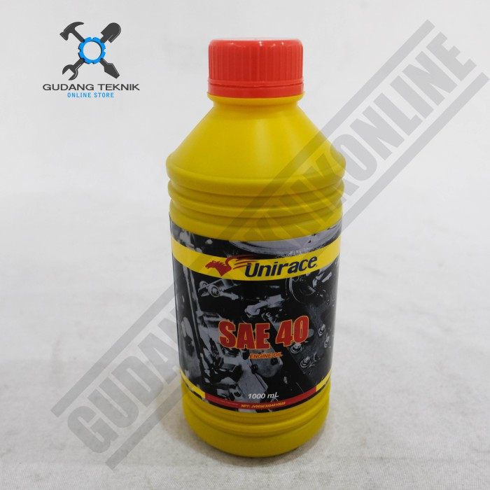 Oli Mesin Diesel Kemasan 1 Liter SAE40 UNIRACE / Engine Oil Mesin Diesel 1000ml SAE 40 UNIRACE