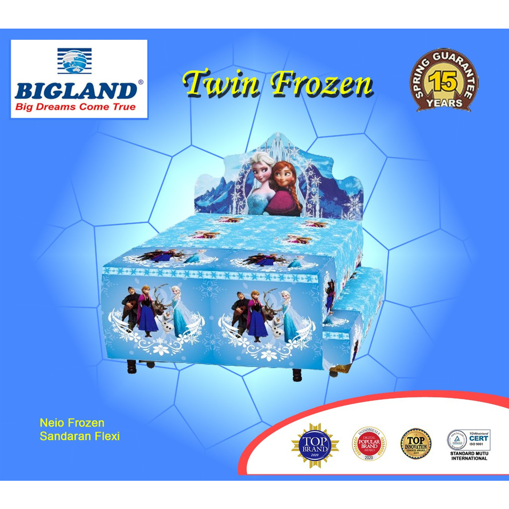 Springbed Bigland Twin Frozen ukuran 120x200 Manado