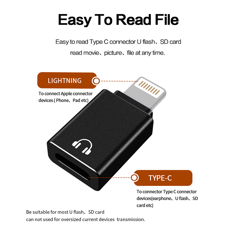 JCALLY OT2 Multifunction Lightning OTG USB C Adapter