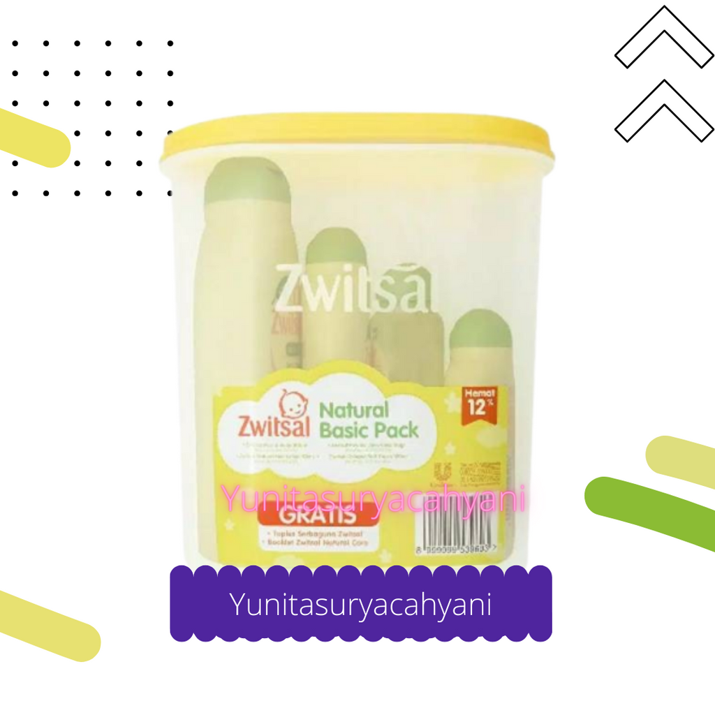 Zwitsal Natural Basic Pack Baby Gifset - Baby Travel Pack, Baby Hampers Gift, Gift Box Bayi / Baby Bath Hair &amp; Body 100mL / Hair Lotion