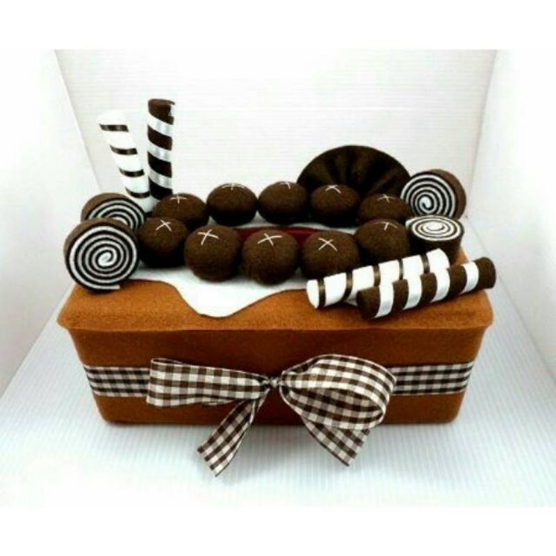 KOTAK TISU - TEMPAT TISSUE FLANEL CHOCO BALL