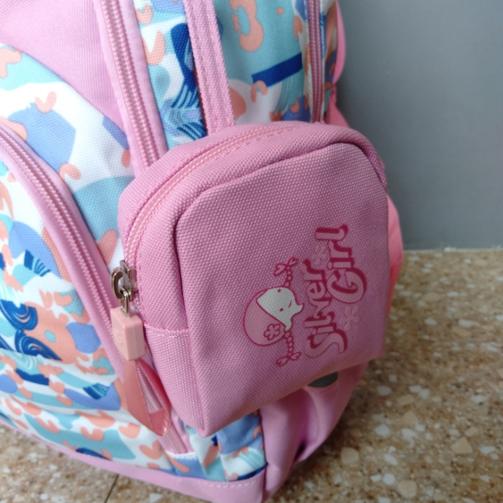 Tas Ransel Sekolah Silver Girl Original Cashew42