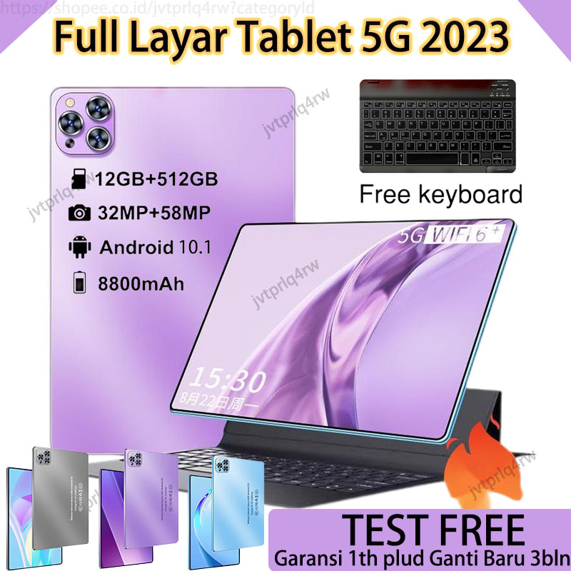 【COD】tablet PC PRO 11 Asli Baru tablet murah 12GB+ 512GB Android Tablet PC 10.1 Inch Layar Penuh Layar Besar Wifi 5G Dual SIM Tablet PC Baru dengan Harga Murah Gaming Tablet PC