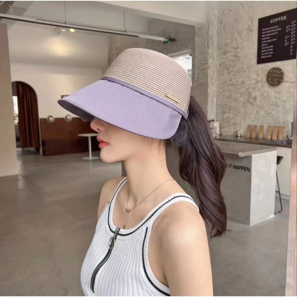 Batavia Topi pantai matahari rajut wanita premium model korea terbaru T3