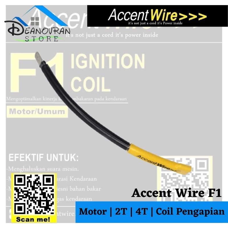 (B88) PROMO Kabel Accent Wire F1 Black Series dan Blue Series Universal Kabel Koil Force 1 Kualitas 
