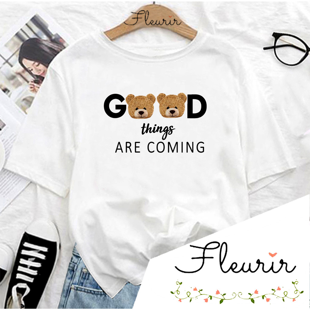 FLEURIR - KAOS GOOD THINGS OVERSIZE KATUN KAOS WANITA DEWASA UNISEX JUMBO