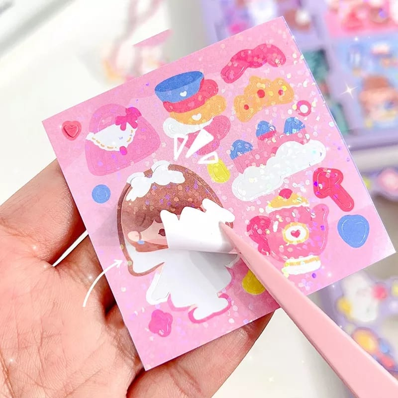 Sticker Momo Hologram / Stiker Momo Glossy 100lembar