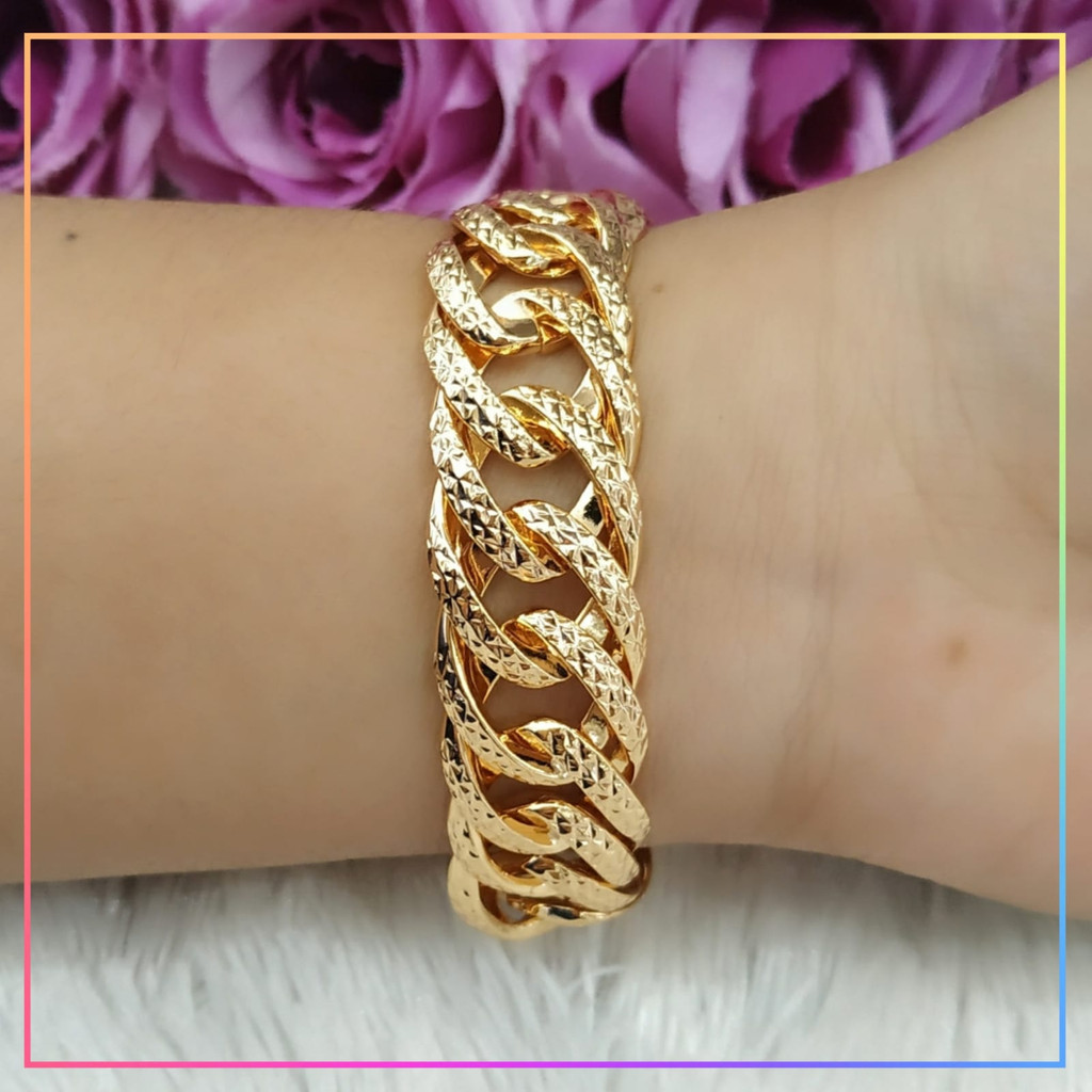 Gelang xuping gelang dewasa rantai besar perhiasan lapis emas gold GL 387