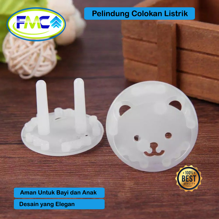 Pengaman Stop Kontak Colokan Listrik Baby Plug Beruang Penutup Anak Protector Pelindung Terminal Baby