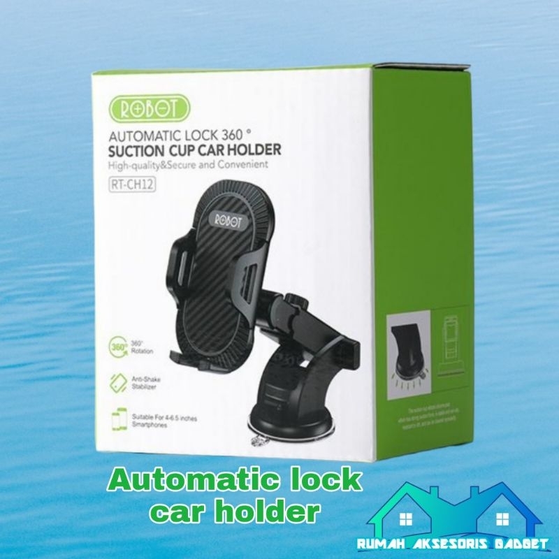 HOLDER MOBIL RT-CH12 CAR  Automatic lock 360 Dasboard AC Maps