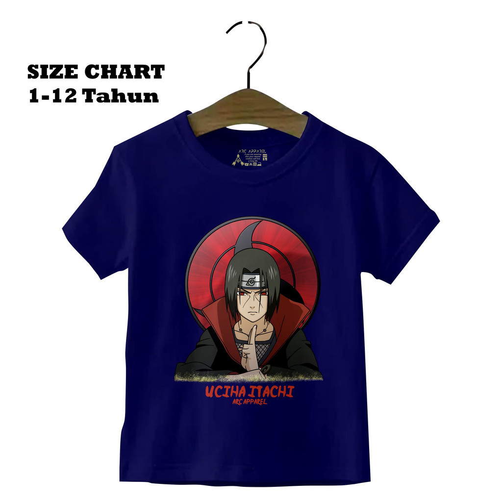 Baju Kaos Itachi Anak Laki Laki Anime Naruto Bahan Katun 30s Aneka Warna