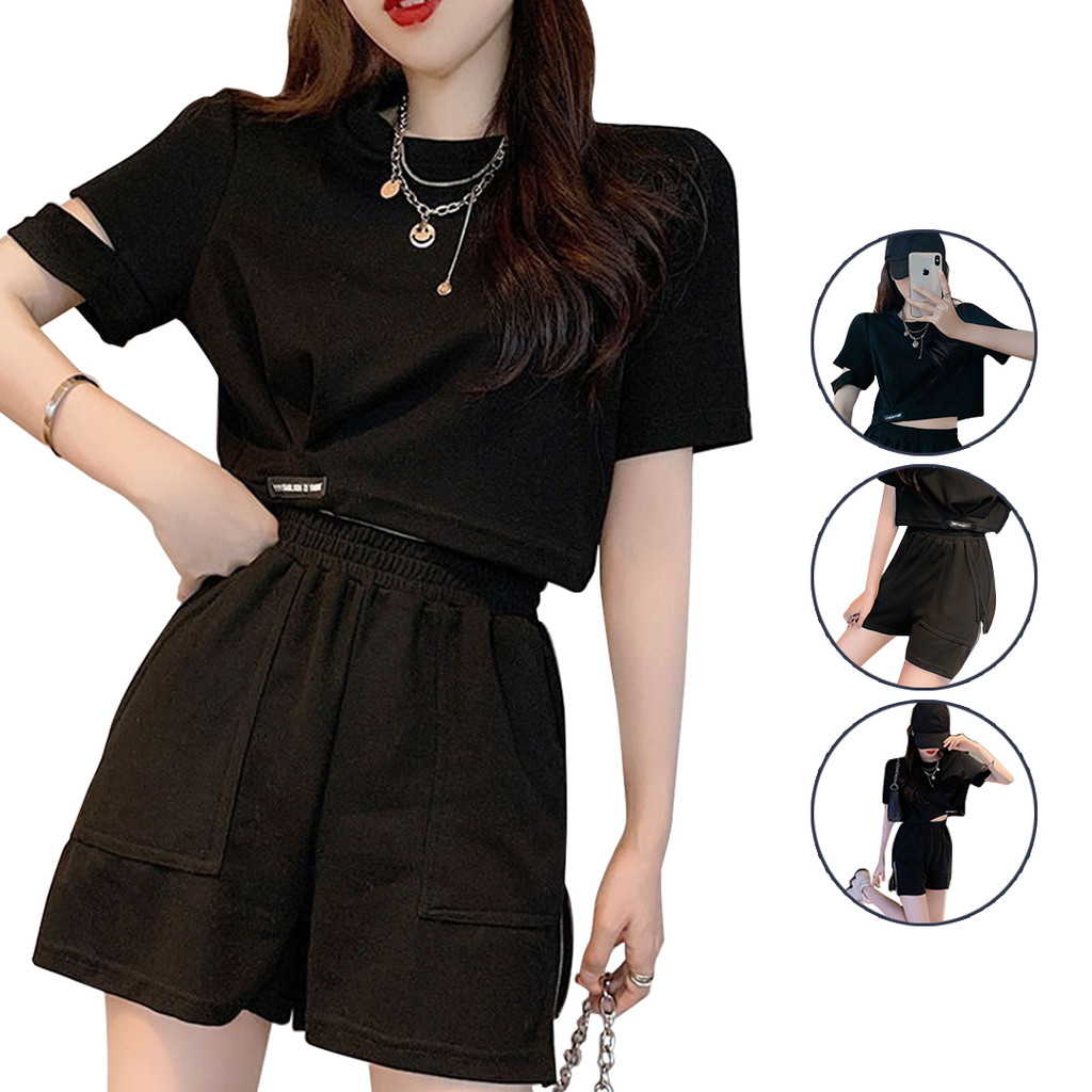 One Set CropTop / Baju Setelan Wanita  Korean Style YS6141 - YOSINOGAWA