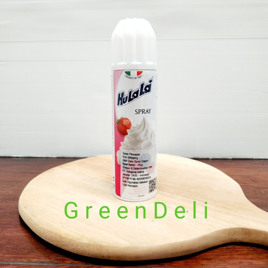 

Hulala Aerosol Whipping Cream Spray 250Gram GOJEK GRAB