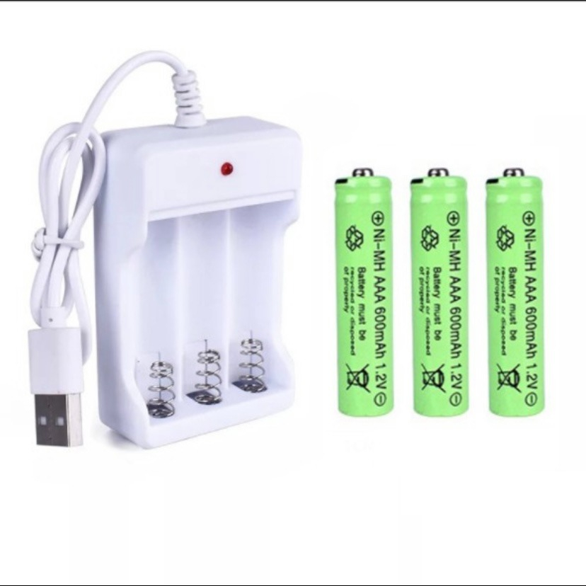 Alat Cas Baterai A2-A3 Baterai AA dan AAA Charger - 3 Slot