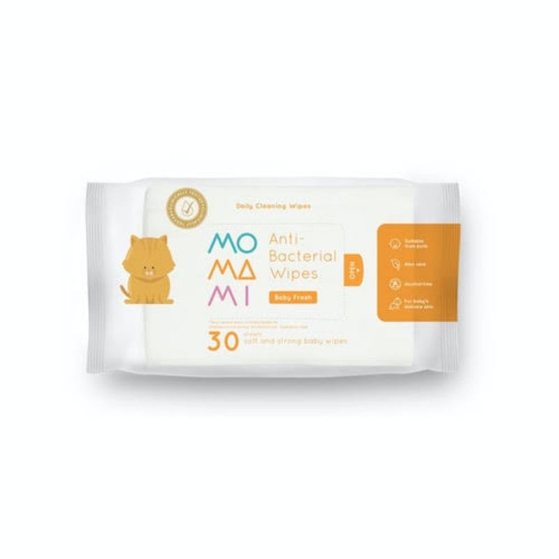 Momami Anti Bacterial Wipes 30 Lembar / Tissue Basah Bayi