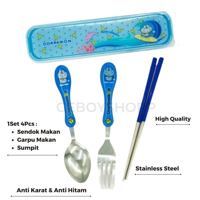 Sendok Set Makan Anak / Sendok Set Karakter / Sendok Garpu Anak High Quality Anti Karat