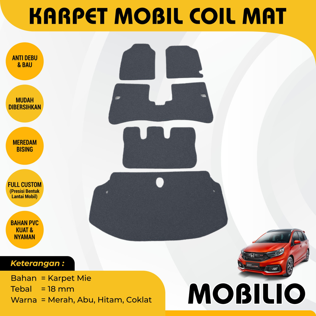 Karpet Mobil Mie Bihun Honda Mobilio / BRV Terbaru Aksesoris Mobil Interior Mobil Karpet Mobil Premium