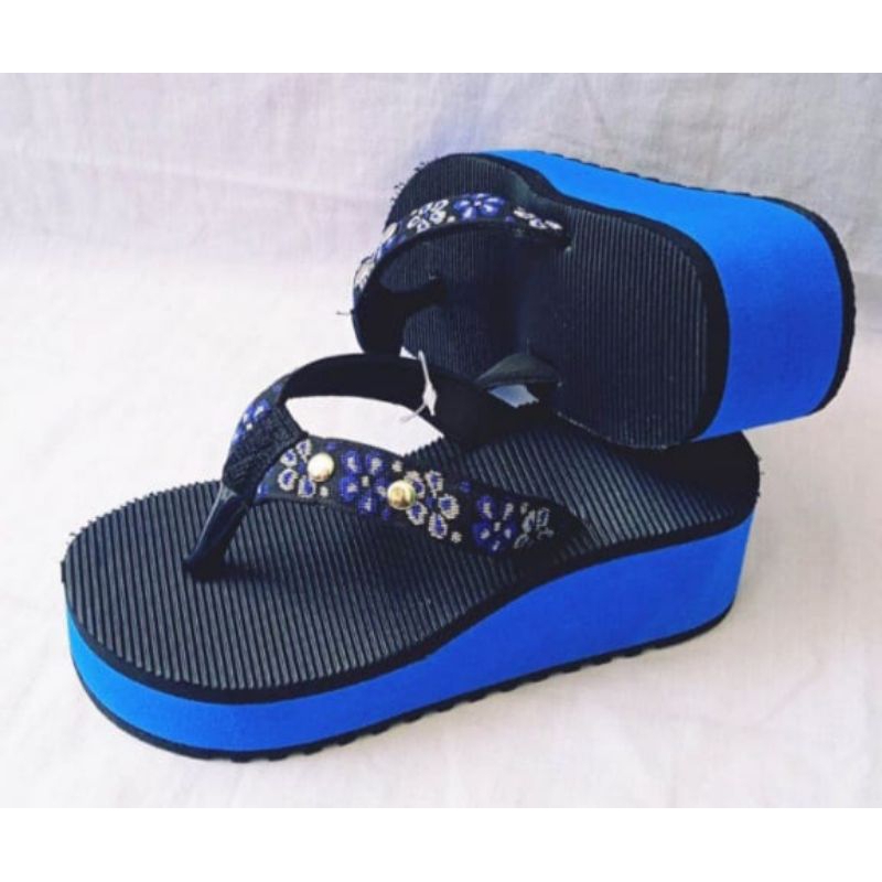 (GROSIR) SANDAL MADURA CEWEK TINGGI 6cm SIZE 35-43 MOTIF TERBARU SANDAL WEDGES SANDAL GUNUNG