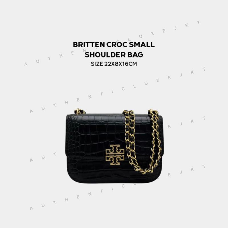 [READY] TB BRITTEN CROC SMALL SHOULDER BAG
